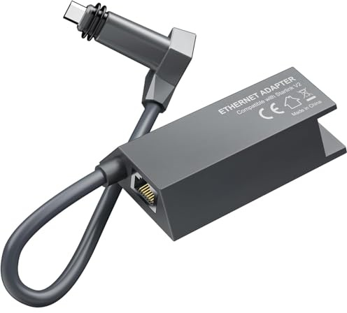 Starlnk - Adaptador Ethernet para Starlk V2, adaptador a RJ45 Gigabit Ethernet de conexión de red rápida y estable para operado Gen 2 Extensor WiFi Hub | Gris