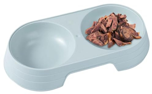 Mwqpgyh Bols de Nourriture pour Chiens | Bols pour Chiens Doubles surélevés Macaron | Gamelle pour Chien Bols d'eau et de Nourriture pour Nourrir Les Petits de Taille Moyenne Chats Chiots