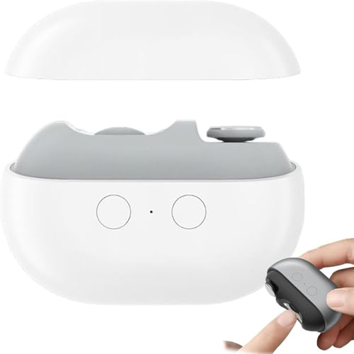 OLYGEE Vueeze Easyclip Smart Nail Clipper, 3-in-1 Electric Nail Trimmer and File, Integrated Shear/Grinding System, LED Safety Lighting, Nail Scraps Storage and Polishing (1pcs*Write)