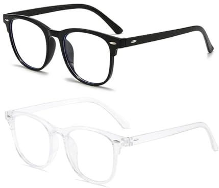 KEYRI 2 Paia Occhiali Anti Luce Blu, Occhiali da Lettura Anti Luce Blu