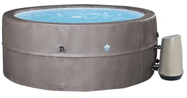 N NETSPA - Spa - Vita Premium - SP-VIP160C - Gonfiabile - 6 posti (4 Adulti + 2 Bambini) - Vasca di protezione - Riscaldatore - 1100 L - Copertina Ecopelle Premium