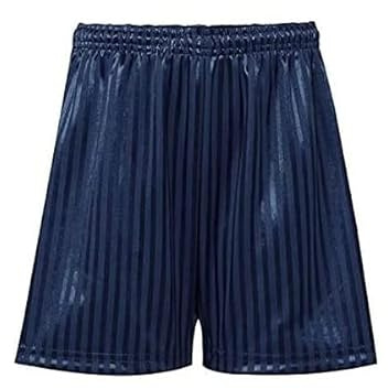 ASD Accessories pojkar flickor män kvinnor barn vuxna unisex sommar randiga PE-shorts med dragsko används inomhus utomhussport gym cykling fotboll 12 storlekar och 7 färger, BLÅ, 2-3 År