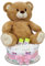 MilaBoo® rosa Windeltorte Mädchen mit kuscheligen großen Teddybär I hochwertiges Neugeborenen Geschenk mit Windeln und Produkten von Hipp (rosa groß 2)