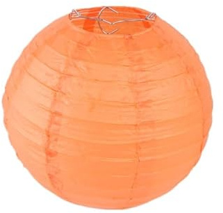 Hrlace 10 stycken papperslyktor hängande runt papper lykta papper lampskärm lampor färgglada lampor för helgdagar bröllop fest födelsedagar trädgårdsfest babyparty dekoration orange 20 cm