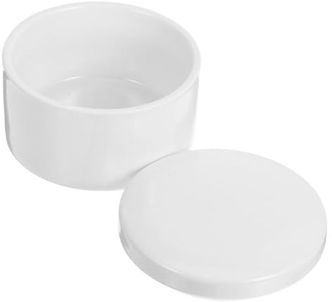 Veemoon Joyero Organizador De Joyas y Anillos Redondo De Cerámica Blanca, Estuche Compacto Para Viaje, Almacenamiento Seguro y Decorativo Para Pendientes y Collares