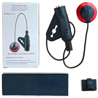 Pastilla para guitarra, para banjo, violín y banjo, con micrófono y afinador de sonido, para viajes, rendimiento desde, estudio, práctica doméstica para músicos