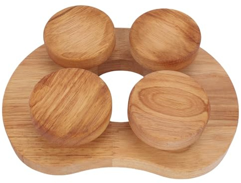 Annadue Poggiatesta per Sauna in Legno con Disco Girevole, Cuscino per Sauna per Dolori al Collo e alle Spalle, Ideale per Il Rilassamento della Testa
