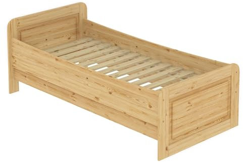 Erst-Holz® Seniorenbett extra hoch 90x220 Einzelbett Federholzrahmen Massivholz Kiefer Bett 60.42-09-220 FV