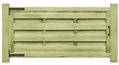 vidaXL Portillons 2 pcs Bois de pin imprégné 150x75 cm Vert