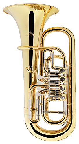 Lechgold HB-18L Hüttenbariton - Bb-Stimmung - Schallbecher: 300 mm Messing - komplett aus Messing - Höhe: 66 cm - inkl. Leichtkoffer und Mundstück