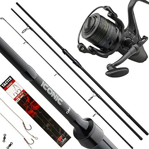 Fischzeux Karpfen Set komplett Profi - Angelset Iconic Karpfenrute 3-teilig 3,60 m