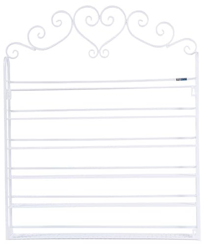 ZJchao Nail Polish Wall Rack Organizer 6 Tiers Shelf Stand Convenient Beauty Display Tool Holder (White)