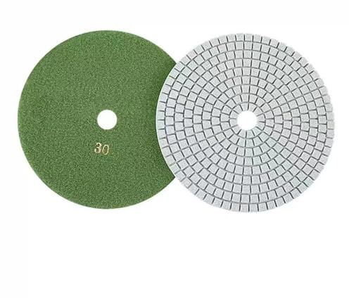 ZSjing Discos de Pulido de Diamante Flexibles de 7 Pulgadas y 180 mm for Uso en seco/húmedo, for Granito, mármol y Lijado.