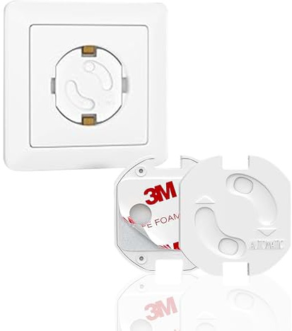 HOMKITEN Steckdosen Kindersicherung mit Drehmechanismus（30Stück）丨Schutz vor Unfällen und Stromschlägen Weiß