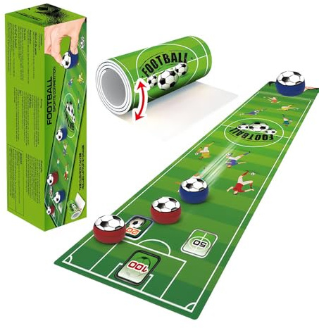 Tabletop Curling Game, Tabletop Football Board Games, Multifunction Table Shuffleboards with Mat and 6 Curling Balls-Parent-child interactive fun, for Kids and Adults Travel Home Party