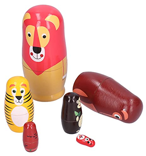 Cocoarm Wooden Nesting Dolls, Forest Animals, Functional Storage, Superior Craftsmanship, for Kids and Home Decoration, Halloween, Birthday, Christmas,Versatile Toy and Decoration,