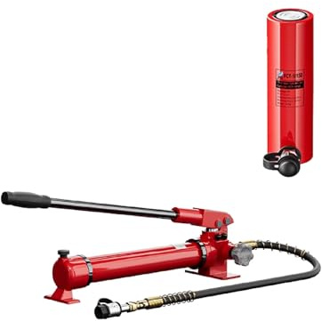 Cric de vérin hydraulique à impact, kit de cric avec pompe à main CP 700, vérin de levage à simple action, pour ponts, machinerie (Jack 10T + pompe à main CP-700)