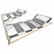 Matratzen Perfekt 7-Zonen Lattenrost orthopädisch, 90 x 200 cm, 2er Set – Lattenrahmen mit Kopf- und Fußverstellung, Härte-Regulierung, Kautschukaufhängungen und 42 Leisten