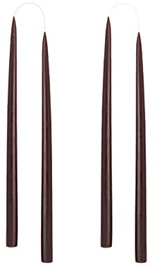 Kunstindustrien® Bougies coniques, fabriquées au Danemark, 42 couleurs disponibles, bougies de dîner sans goutte et sans fumée, bougies de table longue durée de combustion 15 heures, bougies non