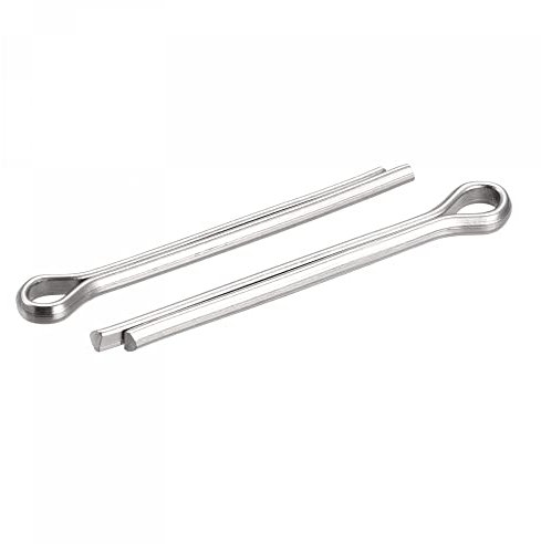 sourcing map Goupille fendue, 4mm x 40mm 316 Acier Inox Pince Attache Raccord pour Automobile, Mécanique, Argenté, 8Pcs