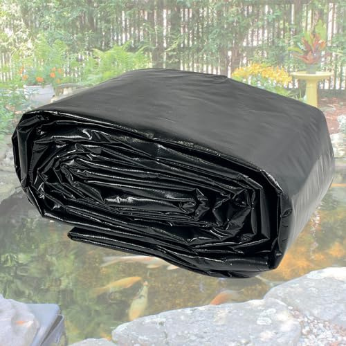 30X30FT Reinforced Large PE Pond Liner, KOI Pond Liners for Outdoor Ponds, Enhanced 5-Layer Structure Pond Liner for Fish, Duck, Garden Raised Bed and Waterscape Pond(0.82oz/sq ft Thickness)