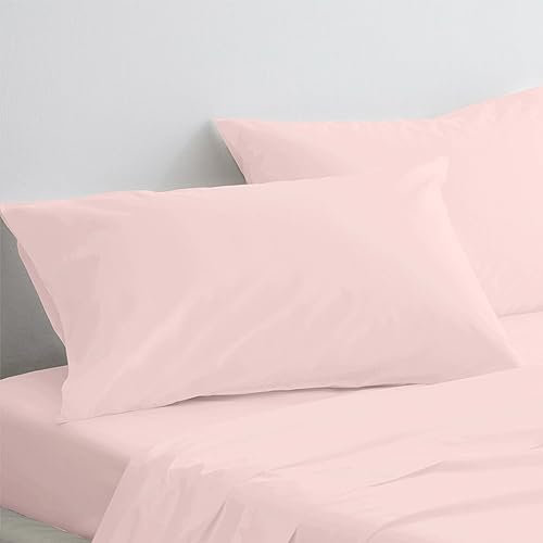 Pizuna Luxuriöser Soft-Satin 2er Pack Kissenbezug 40x80 cm Helles Rosa, 800 Fadenzahl Baumwolle Quadratisch Kissenbezüge, 100% Langstapel Baumwolle Kissenbezug Helles Rosa, 40x80 cm