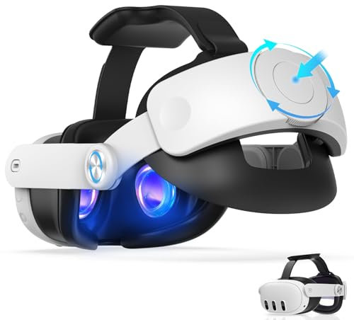 KYYOKE Upgraded Elite Strap Kompatibel mit Meta Quest 3, EIN-klick-Auslösen und Einziehen Head Strap für Quest 3 Zubehör, Stabiler und Komfortabler VR Headset Kopfbandersatz