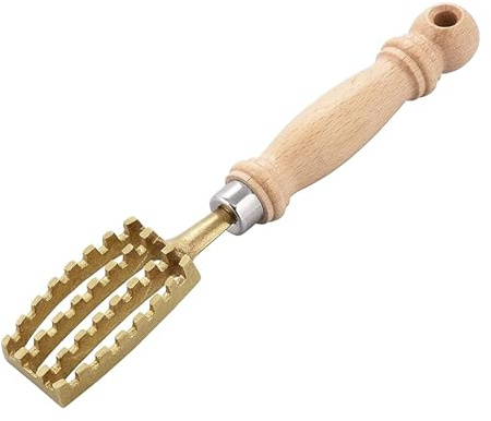 Fish Scaler- Easily Remove Fish Scales - Brass - Wooden Handle - Made in Japan
