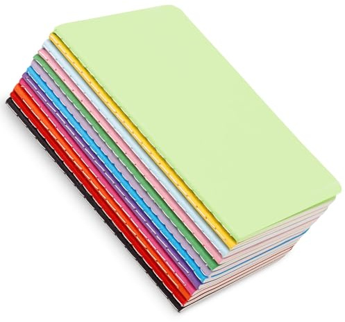 Quaderni A6 Vuoti,12 PCS Taccuino Quaderno Piccolo Portatile Note Confezione da 12 Quaderni 30 Pagine ciascuno Multicolore 14x9 cm Ideale per Appunti Diario di Viaggio Planner e Agenda Blocco