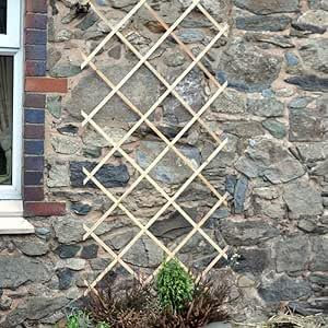Garden Mile Set Of 2 Outdoor Garden Trellis 6ft X 2ft Durable Expanding Trellis For Climbing Plants Pine Trellises For Plants And Vegetables Outdoor Lattice Panel Climbing Plant Support