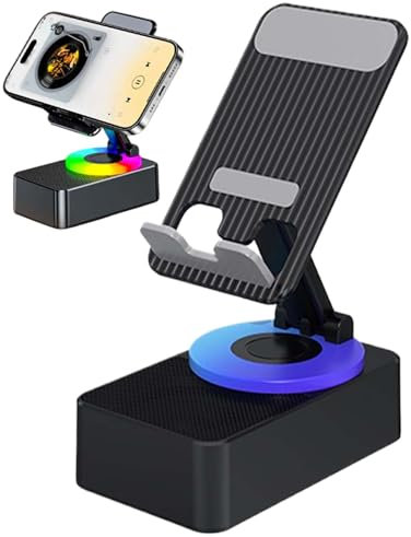 Altoparlante wireless, supporto per telefono, altoparlante a induzione per altoparlante colonna portatile | La musica fornisce 5 luci a LED con modalità miste per tutti gli smartphone