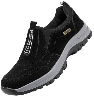 Zapatillas de aire con amortiguación para caminar ortopédicas para hombre, zapatillas de senderismo antideslizantes para hombre con soporte de arco, zapatillas ortopédicas cómodas y transpirables para
