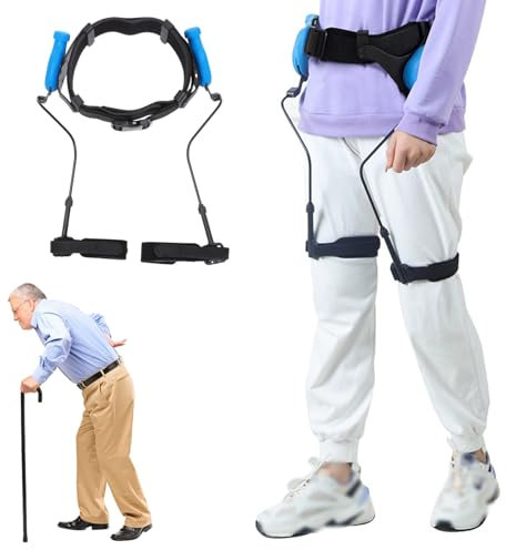 Assistenza Agli Arti Inferiori Bionic Walking Aid,Allenamento per Camminare Sulle Gambe Ausili,Pulsante per rRegolare la Forza di Assistenza,per Gli Anziani con Mobilità Ridotta (Doppio (Size:piccolo)