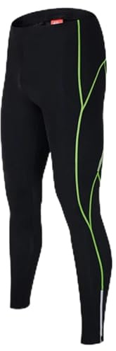 XUWEWI Pantalones Largos De Ciclismo Ropa Interior Ajustada for Hombre, Gel de Esponja 20D Acolchado for Bicicleta, Pantalones Largos a Prueba de Golpes for Descenso, Ciclismo(Black02,M)
