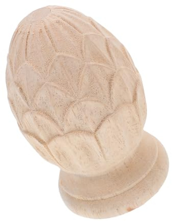 ULDIGI Remate Decorativo para Escalera Decorativa Madera en Estilo Europeo, Madera Tallada en Forma de Piña para Realzar Ambientes y Escaleras Elegancia