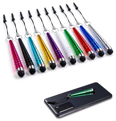 WINXMIN 10 mini penne stilo ad alta precisione per touch screen, set di penne corti universalmente compatibili con smartphone, telefoni cellulari e tablet