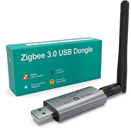 Zigbee 3.0 USB Dongle, Zigbee Gateway con chip EFR32MG21 y antena externa SMA, coordinador USB para asistente doméstico, Zigbee2MQTT, OpenHAB, Plug & Play