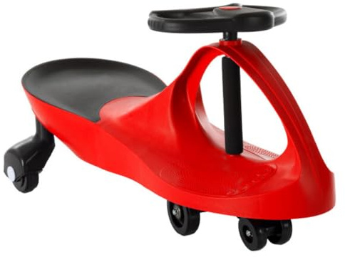 Wiggle Car - Ride on Toy for Ages 3 and Up - Toddler Ride on Toys with no Batteries, Gears, or Pedals Just Twist, Wiggle, and Go by Lil’ Rider (Red)