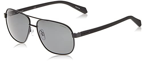Polaroid Herren Pld 2059/S M9 003 60 Sonnenbrille, Schwarz (Matt Black/Gym Grey), EU