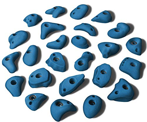 ALPIDEX 25 Prese per Arrampicata S/M | Maniglie Piccole | Cenge Strette | Gradini | Taglia S M | Sottotagli Colori Forme | Pietre Blocchi Arrampicata - Colore:Blu Equilibrio