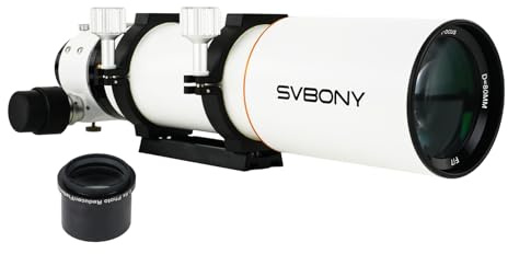 Svbony SV503 Telescopio, Refractor OTA Acromático, Lente Doblete ED 80mm F7, Enfocador con Rueda de Rotación 360°, con Reductor Focal 0,8X, para Astrofotografía de Cielo Profundo