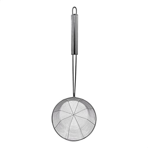 EUROXANTY - Schiumarola a filo | Colino con manico | Schiumarola per friggere | Colino in acciaio inox | Grande capacità | Manico extra lungo | 15 cm