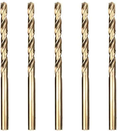 Meccion HSS Cobalt Jobber Drill Bit 5pcs 5.5mm Twist Drill Bit for Drilling Stainless Steel and Metal