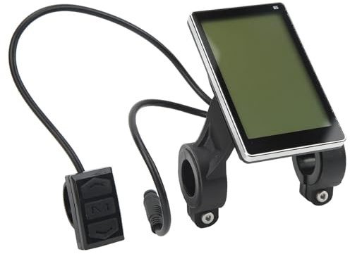Agatige Display LCD Ebike,M5 Pannello Display Per Bici Elettrica 6 Pin Schermo Del Pannello Con Connettore Impermeabile Scooter Per Manubrio Diametro Installazione 31,8 Mm E 22,2 Mm,24V 36V 48V 60V