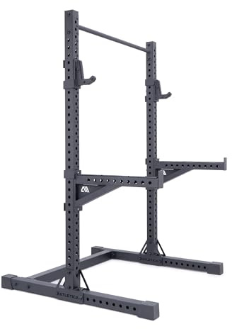 ATLETICA Rack à squat R7 | Modèle amélioré en trois hauteurs - 187 cm, 203 cm, 223 cm | Taille 203 cm