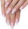 24 Stück Press on Nails Mittel, Rosa Glitzer Eckig French Künstliche Nägel, Acryl Full Cover Nägel Zum Aufkleben mit Nagelkleber Aufkleber, Fingernägel Kunstnägel Fake Nails für Frauen & Mädchen