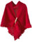 Schal Dreieck Damen Winter, Strickschal Damen Dreieck Chunky Gestrickt Schultertuch - Dreieckstuch Kuschelig Warm Damenschal Weich Dreiecksschal mit Lederschlaufe Schwarz Kuschelschal 120 x 200 cm