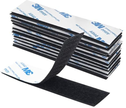 10 pares de cinta velcr o negra, súper autoadhesiva, 3 cm x 10 cm, cinta velcr o de doble cara, reutilizable, para paredes/suelos/puertas