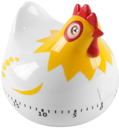 Orivin Temporizador de huevos con forma de pollo y alarma fuerte de 55 minutos para cocinar, reuniones, clases, juegos, tareas, etc.