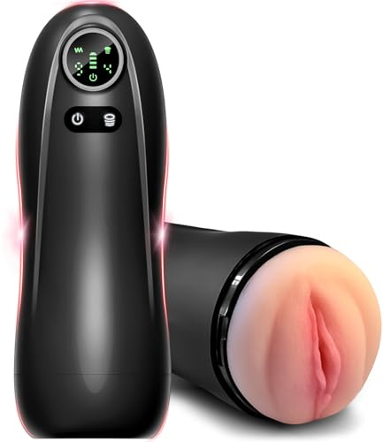 Woobeter Male Masterubaters Sex Toys for Men, Adult Toys Pocket Pussy | 9 Vibrating &4 Sucking,Mens Sex Toy 3D Realistic Tunnel for Tight Full Wrap Stimulation, Male Masturbator Adult Sex Toys